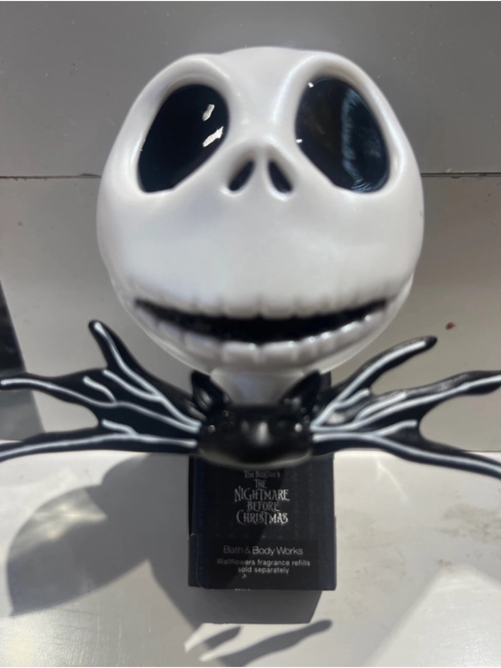 Bath & Body Works White & Black Jack Skellington Wallflowers Plug